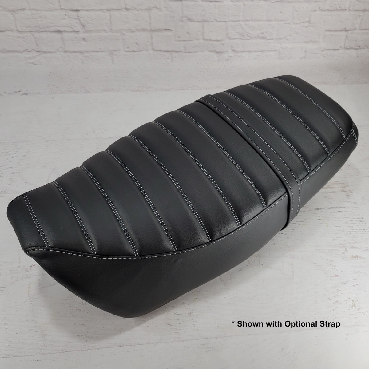 Honda Grom MSX125 Seat Cover Padded Tuck and Roll, handmade Honda Grom seat cover by Cheeky Seats, product detail view 3