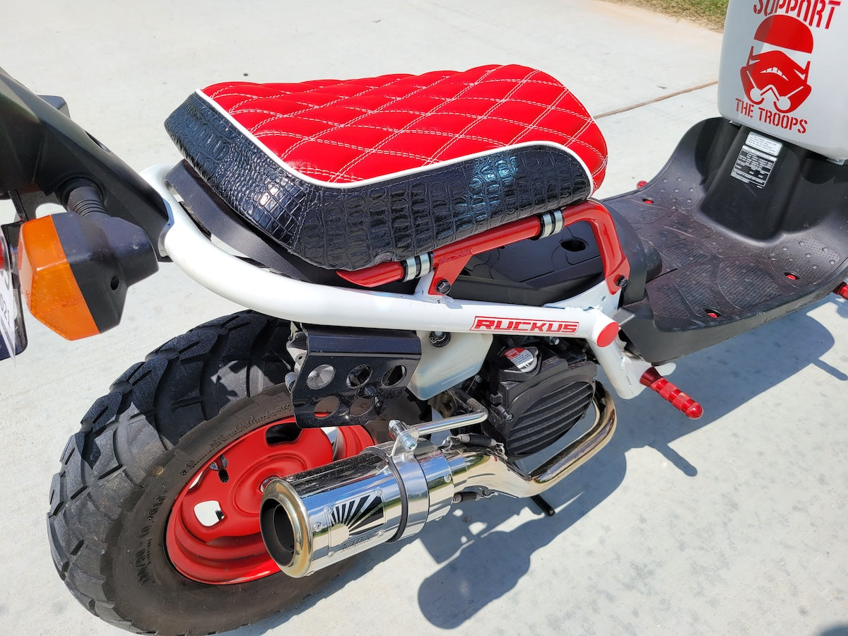 Honda Ruckus red diamond seat cover