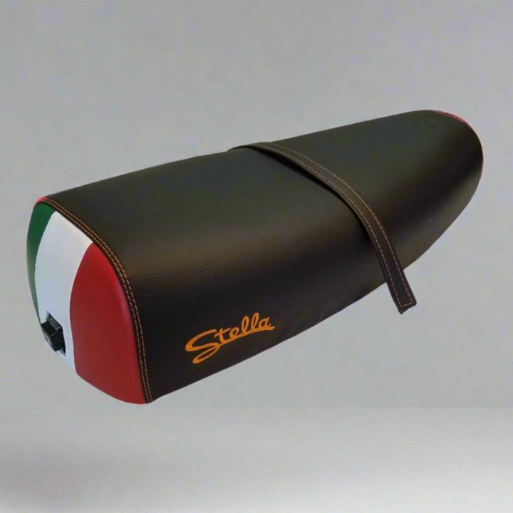 Genuine Stella Seat Cover - Black or Brown with Rear Italian Flag