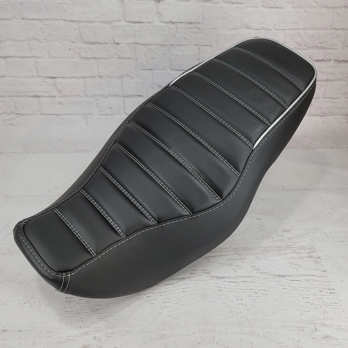 Honda Grom MSX125 Seat Cover Padded Tuck and Roll, handmade Honda Grom seat cover by Cheeky Seats, product detail view 5