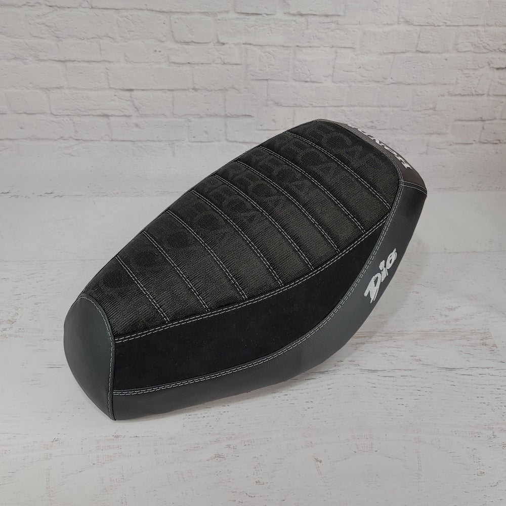 Honda Dio Recaro and Alcantara® Suede Seat Cover, handmade Honda Dio seat cover by Cheeky Seats, product detail view 5