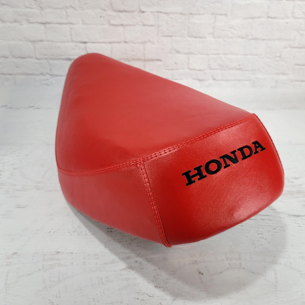 Honda Elite SA50 Red Seat Cover, handmade Honda Elite SA50 seat cover by Cheeky Seats, product detail view 3