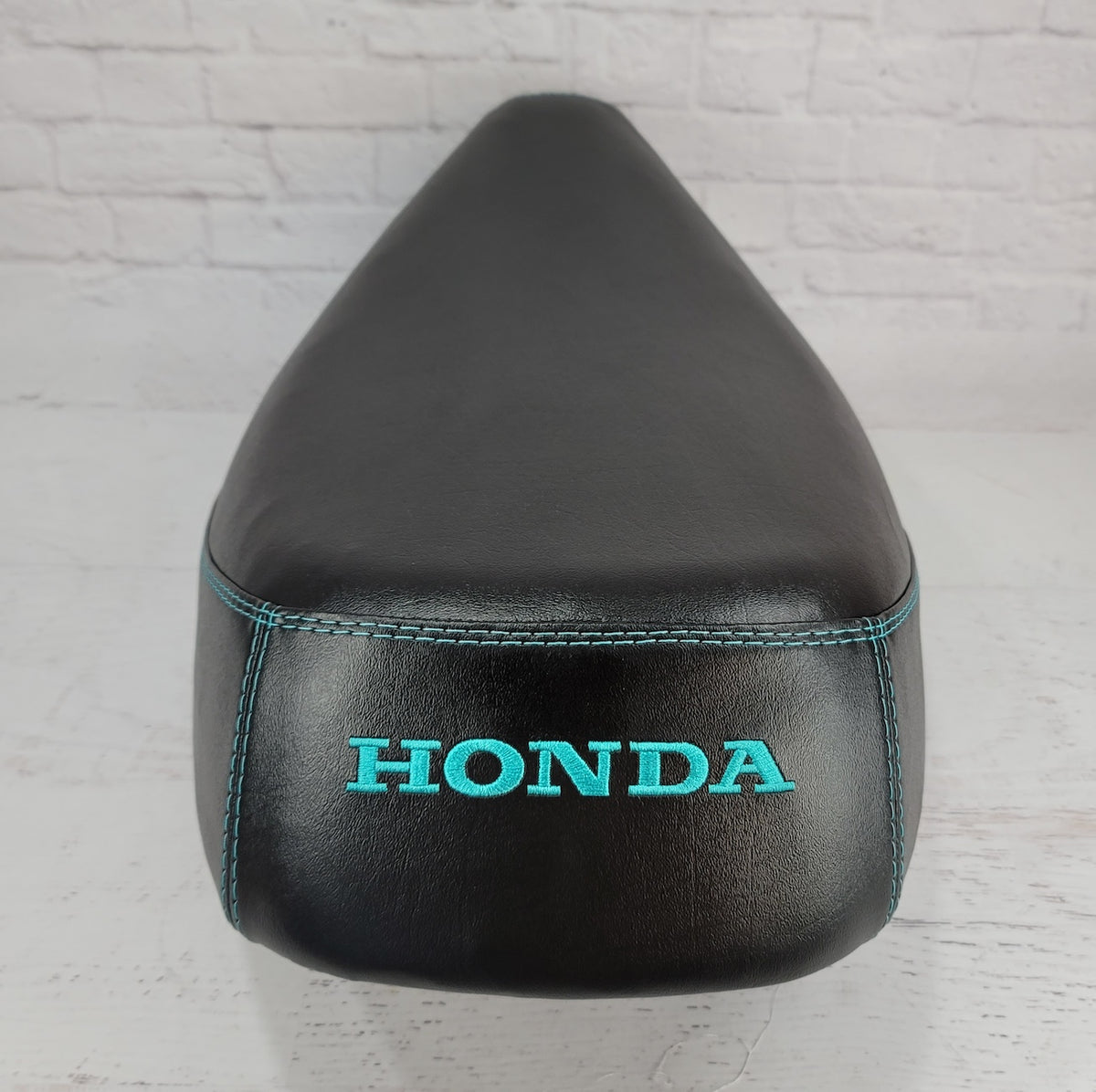 Honda Elite SA50 – Satin Black Seat Cover, handmade Honda Elite SA50 seat cover by Cheeky Seats, product detail view 2