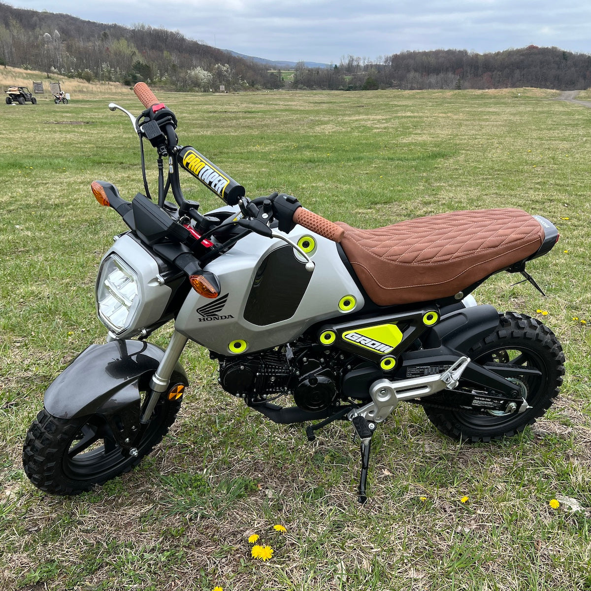 Ready to Ship! 2013-26 Honda Grom MOAB Seat Cover, handmade Honda Grom seat cover by Cheeky Seats, product detail view 4