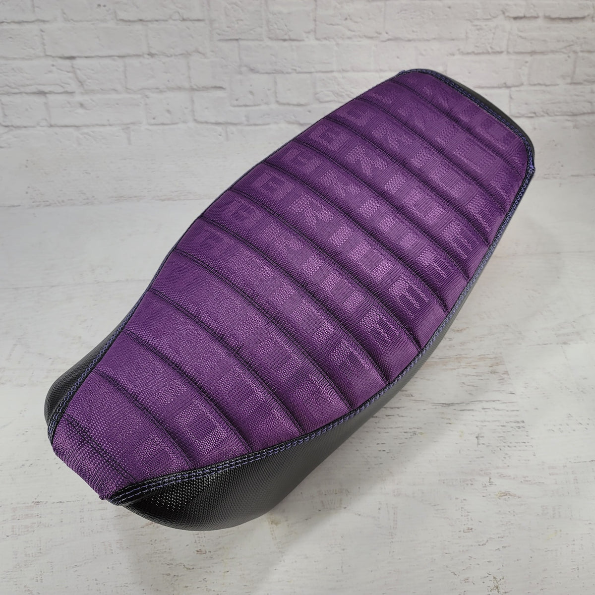Honda Grom PURPLE BRIDE Seat Cover, handmade Honda Grom seat cover by Cheeky Seats, product detail view 4