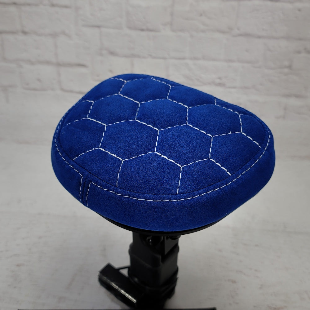 Honda Motocompacto blue Alcantara suede hexagon honeycomb seat cover