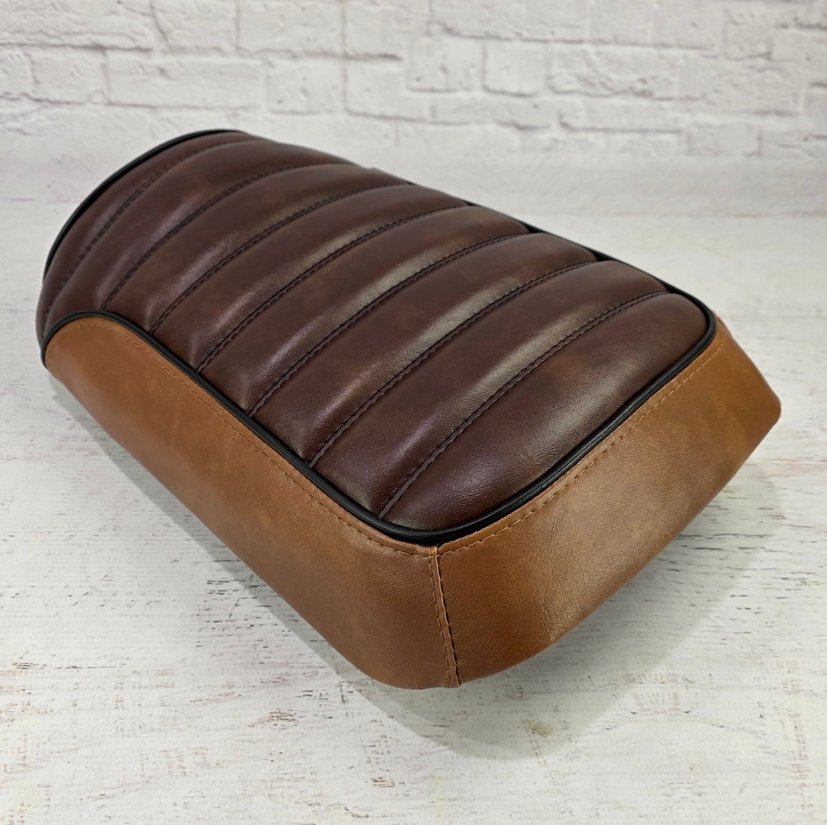 Honda Ruckus brown two tone tuck and roll seat cover