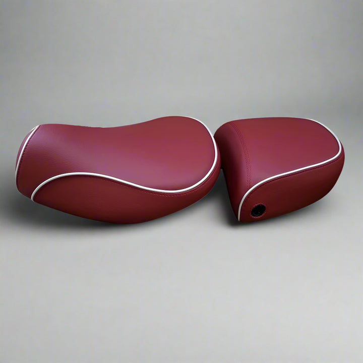 Vespa LXV Matte Merlot Burgundy with Piping