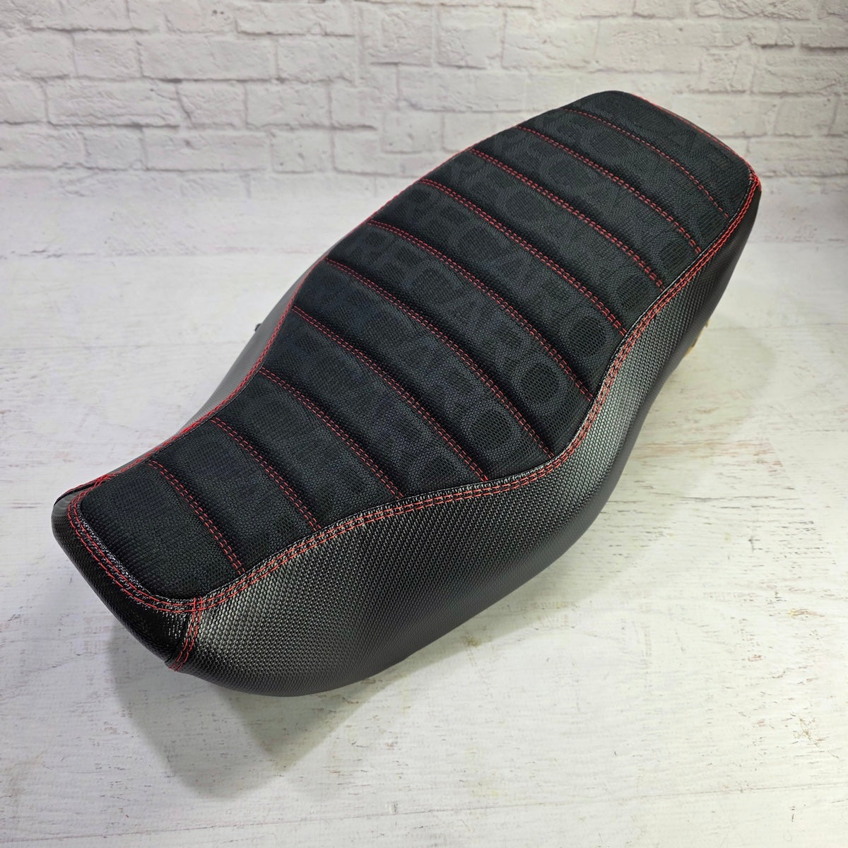 Honda Grom RECARO Seat Cover, handmade Honda Grom seat cover by Cheeky Seats, product detail view 7