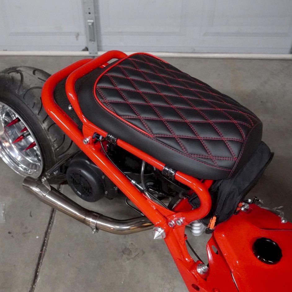 READY TO SHIP! Honda Ruckus Diamond Seat Cover Red details