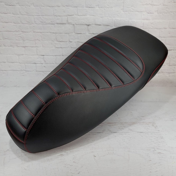 Vespa GTS 250 / 300 Black Tuck and Roll Seat Cover Choose your Stitch Color