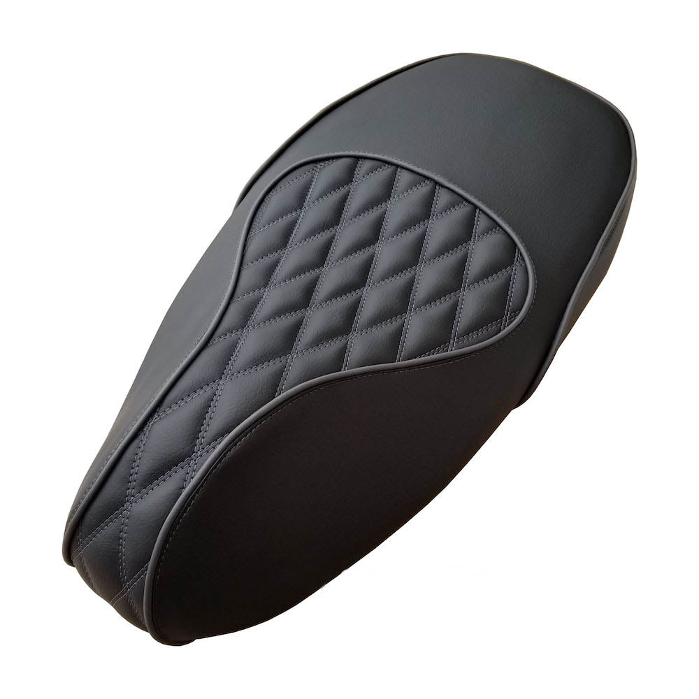 Vespa Sprint / Primavera 50 - 150 Black Diamond Seat Cover, handmade by Cheeky Seats