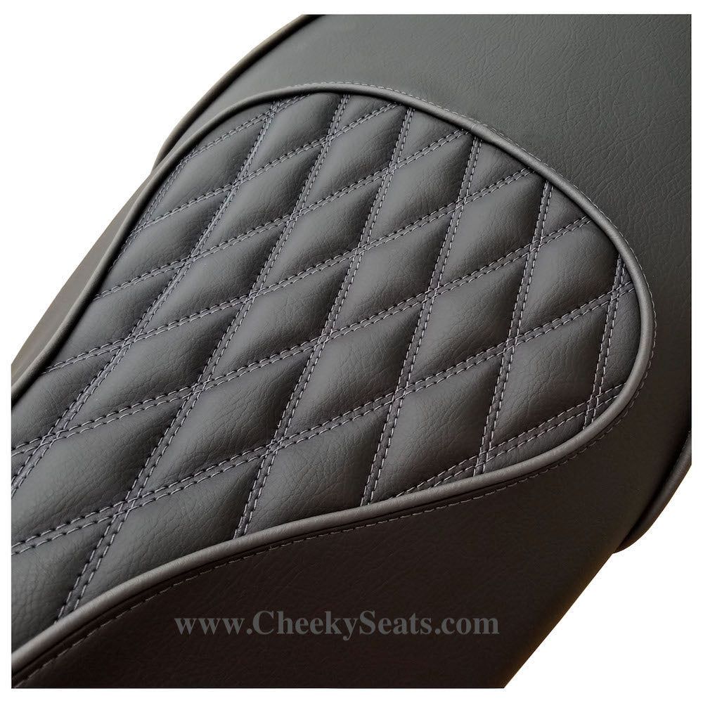 Vespa Sprint / Primavera 50 - 150 Black Diamond Seat Cover, handmade by Cheeky Seats