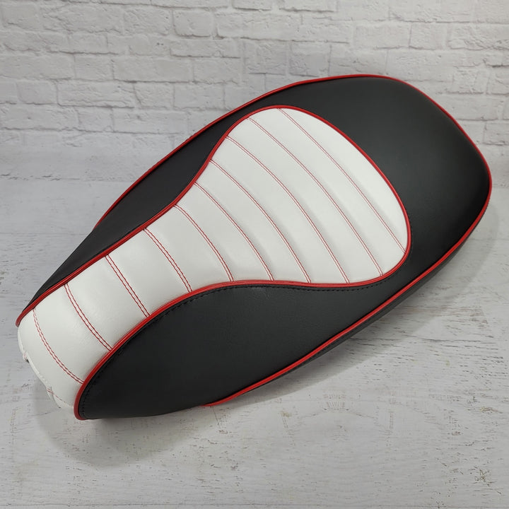 Vespa Sprint / Primavera Padded Black and Red Seat Cover
