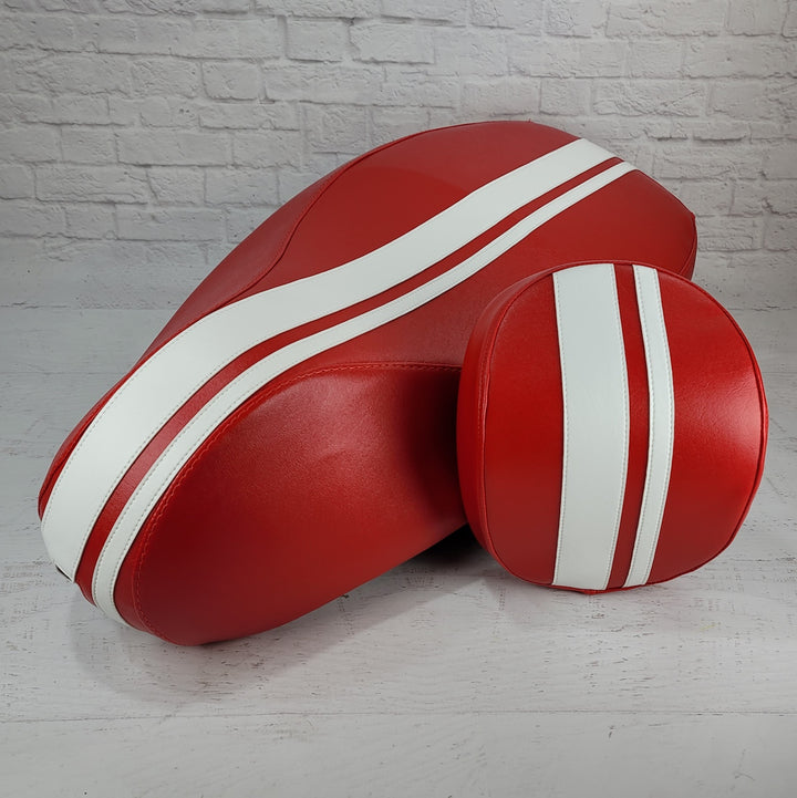 Vespa Sprint Primavera Red with Racing Stripes Scooter Seat Cover