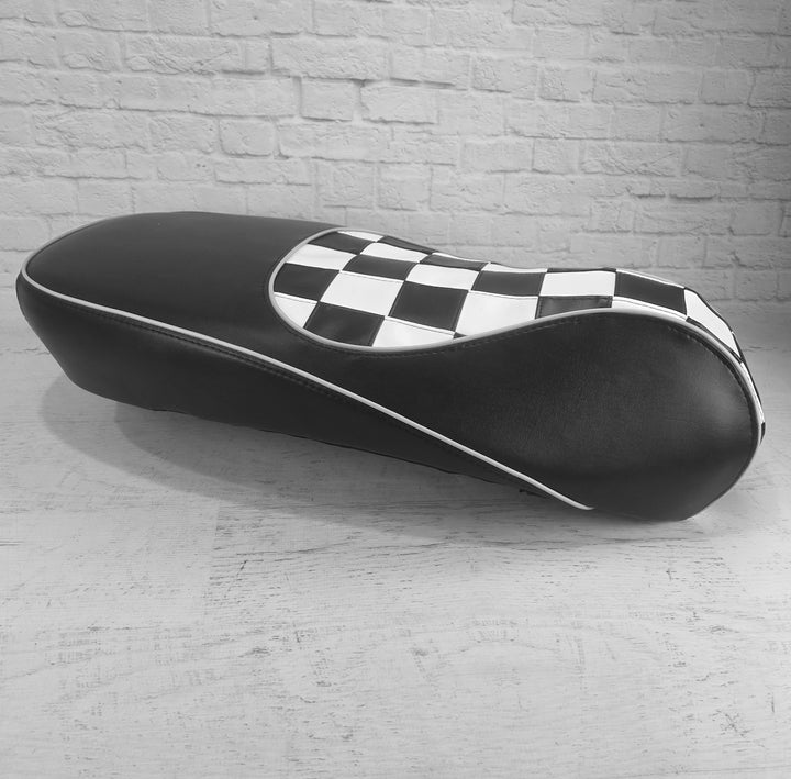 Vespa Sprint / Primavera Checker Seat Cover with Piping