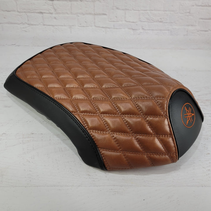 Yamaha C3 Black and Tan Diamond Seat Cover XF 50 VOX Giggle