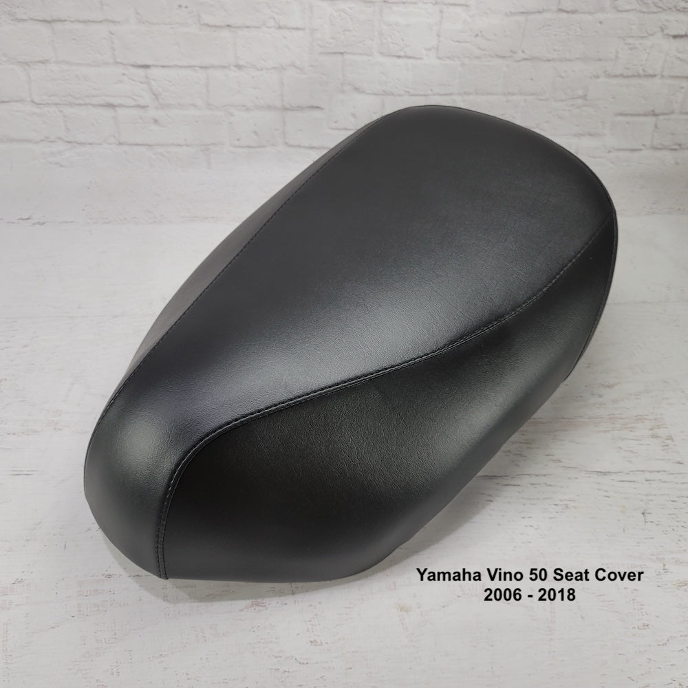 READY TO SHIP Yamaha Vino 50 Black Seat Cover, Waterproof - No Staples!
