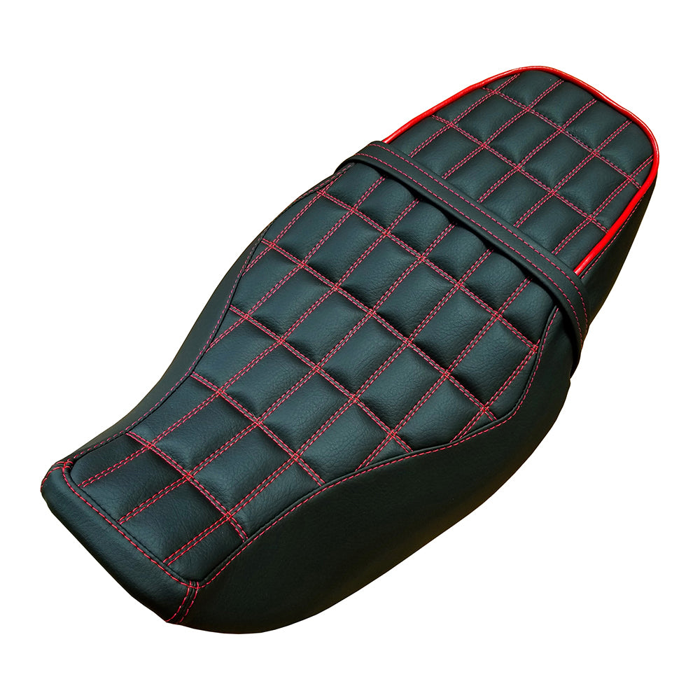 Honda Grom Rectangle Grid Seat Cover, handmade Honda Grom seat cover by Cheeky Seats, product detail view 6