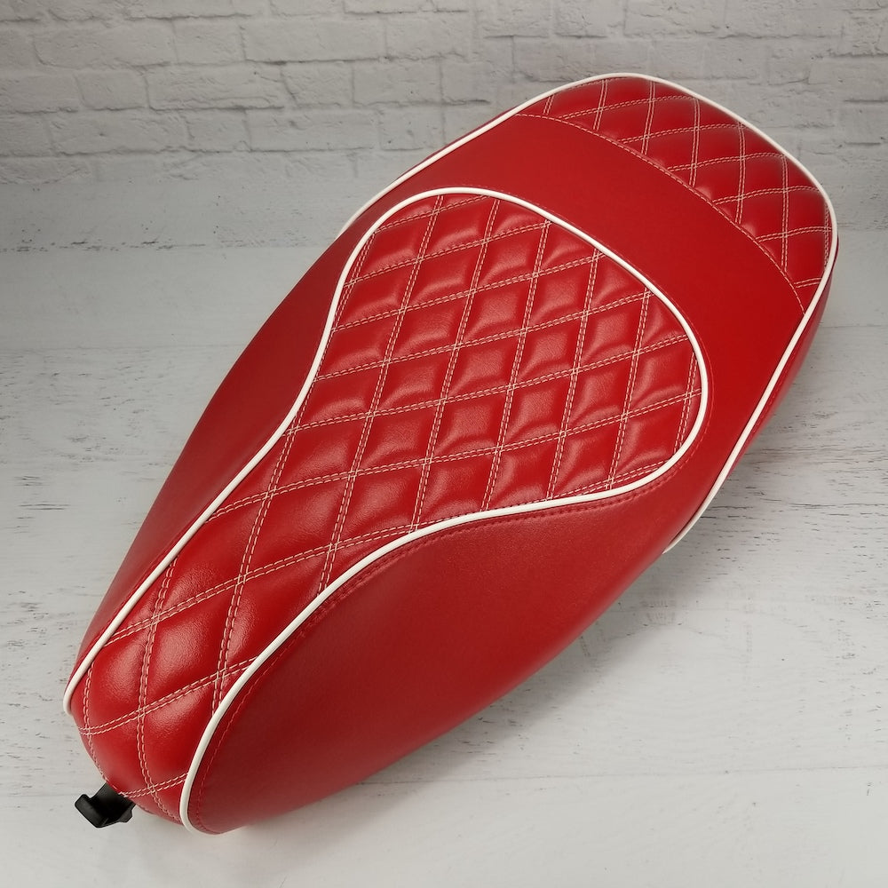 Vespa Sprint / Primavera RED Diamond Seat Cover by Cheeky Seats