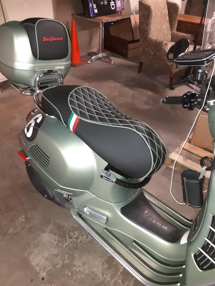 Vespa Eurogel diamond GTS sport saddle seat cover
