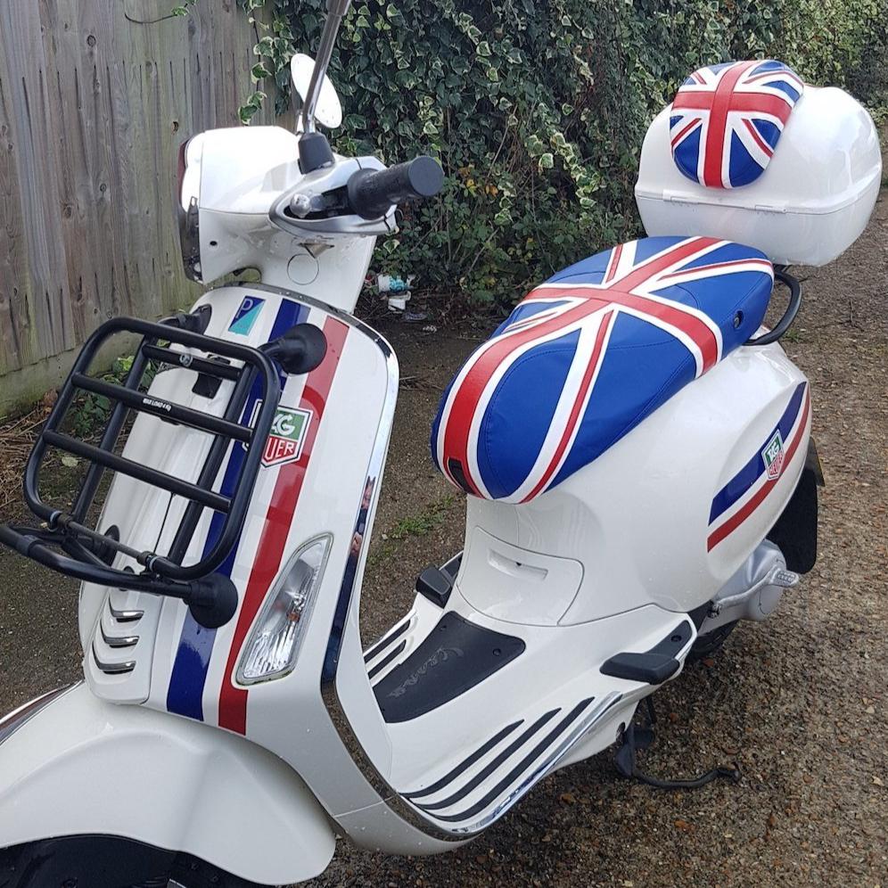 Vespa Sprint / Primavera Union Jack Seat Cover by Cheeky Seats