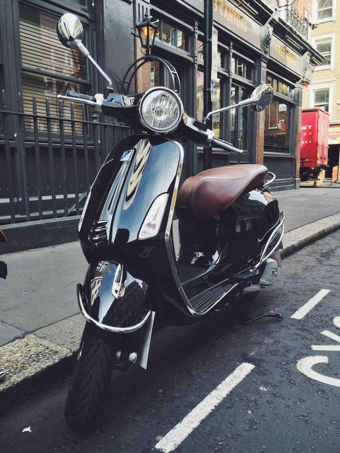 READY TO SHIP! Vespa Sprint / Primavera Distressed Whiskey Seat Cover by Cheeky Seats