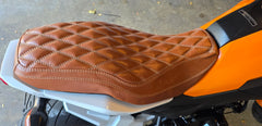 Honda Grom Seat Cover Cognac Double Diamond