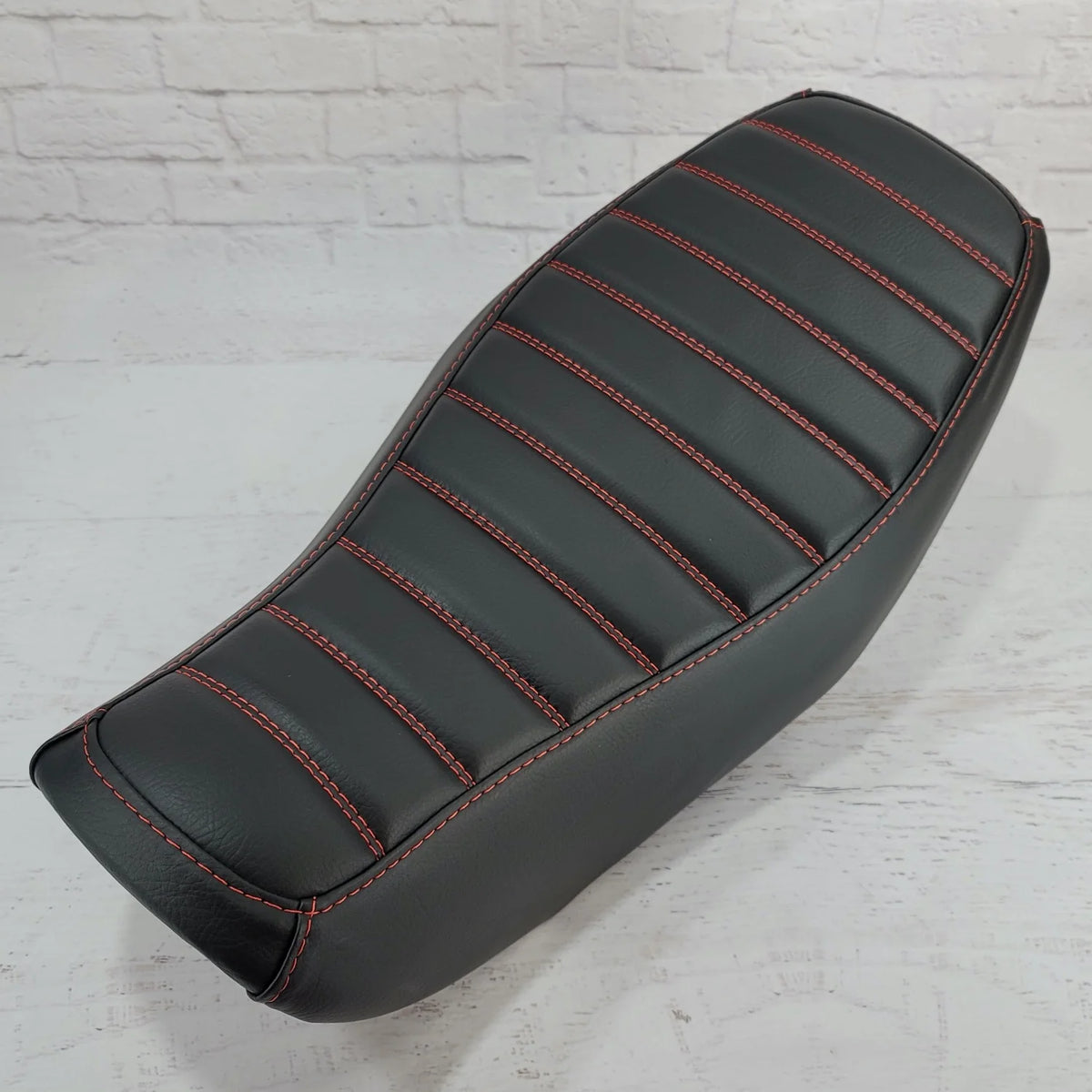Honda Grom MSX125 Seat Cover Padded Tuck and Roll, handmade Honda Grom seat cover by Cheeky Seats, product detail view 6