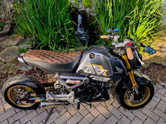 Honda Grom Seat Cover 2013 - 2026 Tobacco and Black Double Diamond