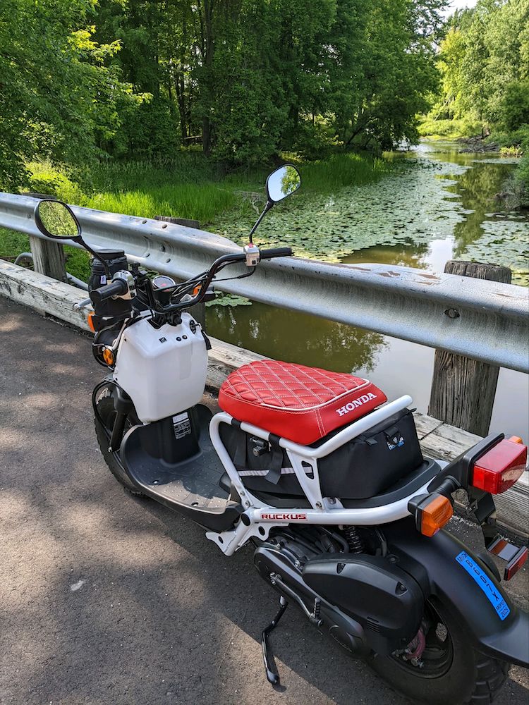 Honda Ruckus red diamond seat cover