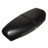 Classic minimalist black Genuine Stella seat cover with matching strap, handmade by Cheeky Seats