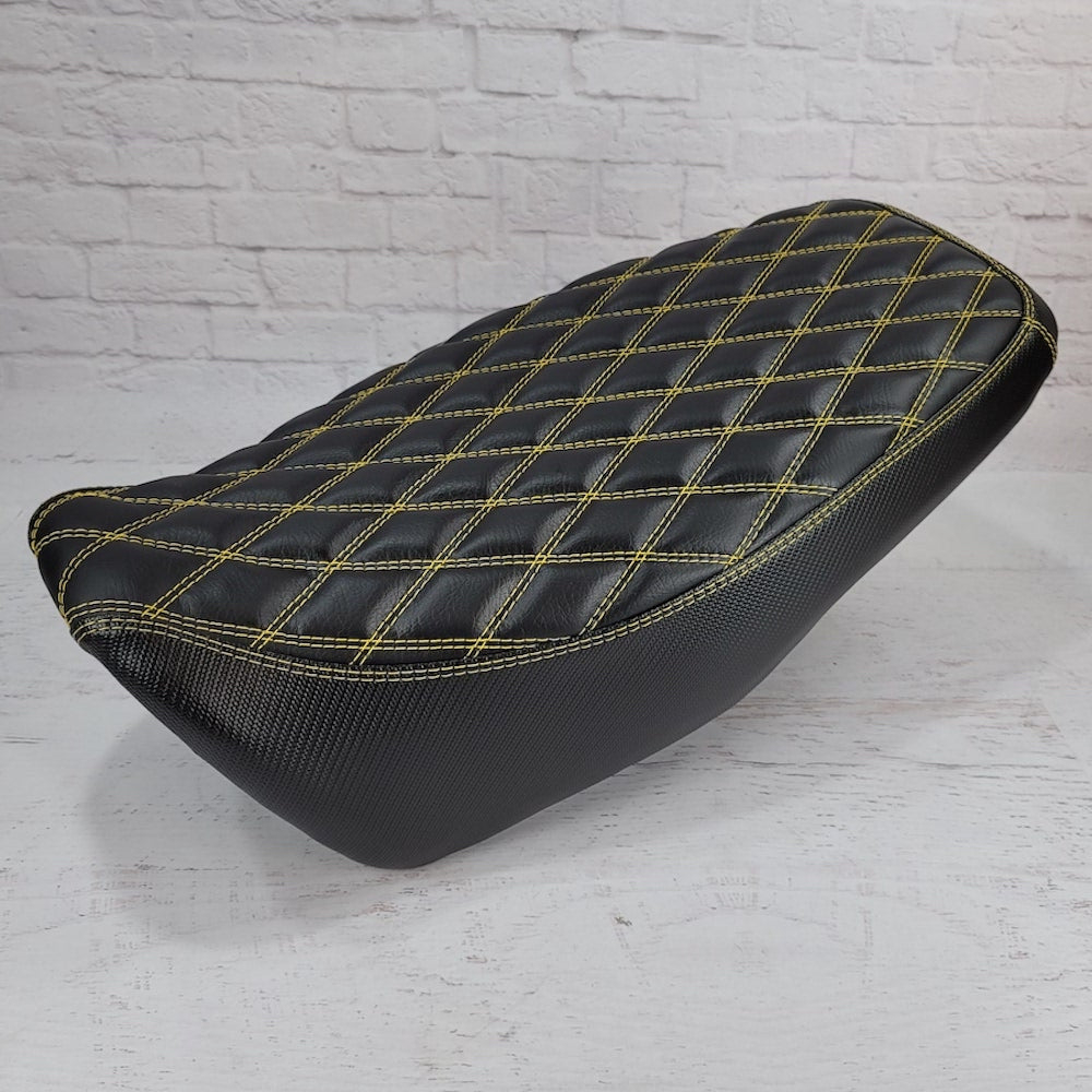 Honda Grom Diamond Seat Cover, handmade Honda Grom seat cover by Cheeky Seats, featured product view