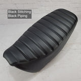 Ready to Ship! 2022-26 Honda Grom Tuck and Roll Seat Cover with Piping, handmade Honda Grom seat cover by Cheeky Seats, product detail view 5