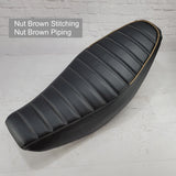 Honda Navi tuck-and-roll seat cover with Nut Brown stitching and piping