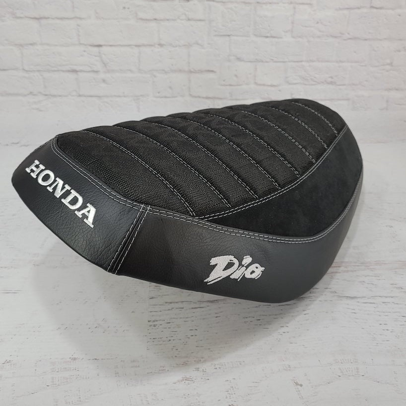 Honda Dio Recaro and Alcantara® Suede Seat Cover, handmade Honda Dio seat cover by Cheeky Seats, product detail view 4