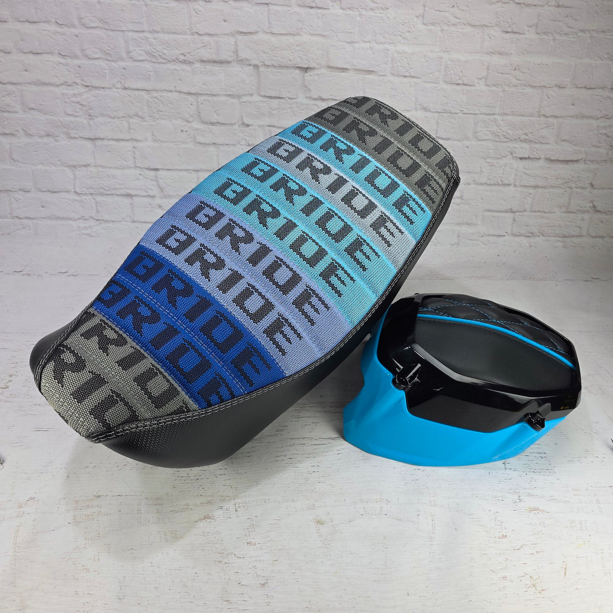 Honda Grom BLUE BRIDE 2022-2026 Seat Cover, handmade Honda Grom seat cover by Cheeky Seats, featured product view