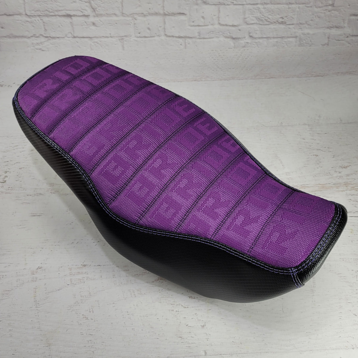 Honda Grom PURPLE BRIDE Seat Cover, handmade Honda Grom seat cover by Cheeky Seats, product detail view 3