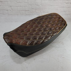 Honda Grom Seat Cover 2013 - 2026 Tobacco and Black Double Diamond