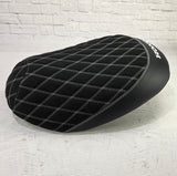Honda Metropolitan Alcantara® Suede Diamond Seat Cover, handmade Honda Metropolitan seat cover by Cheeky Seats, featured product view