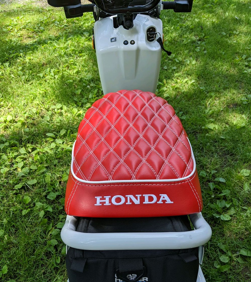 Honda Ruckus red diamond seat cover