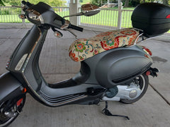 Ready to Ship!  Vespa Sprint / Primavera Ecru Floral Seat Cover