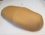 Matte camel tan Lance Cali Classic and Havana Classic seat cover with matching double stitching, handmade by Cheeky Seats