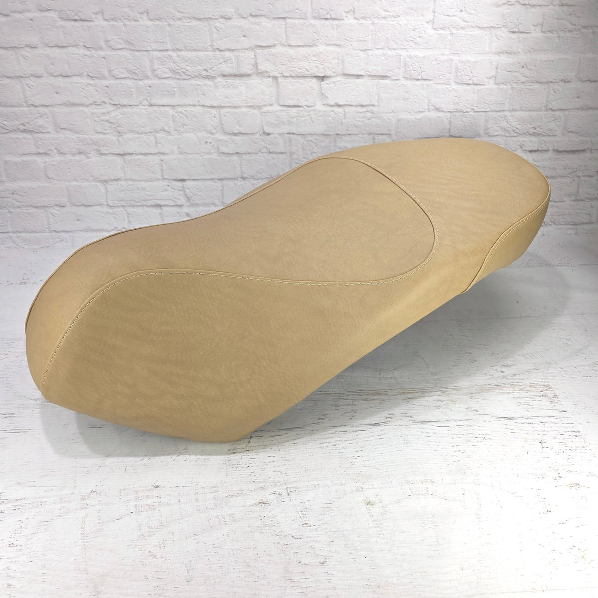 Piaggio Liberty Seat Cover in Matte Camel, handmade by Cheeky Seats