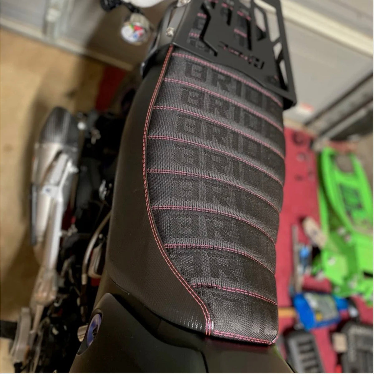 Ready to Ship! 2022-26 Honda Grom BRIDE Seat Cover, handmade Honda Grom seat cover by Cheeky Seats, product detail view 5
