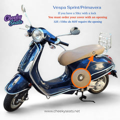 Vespa Sprint Primavera 50 125 150 Matte Camel Tan Seat Cover