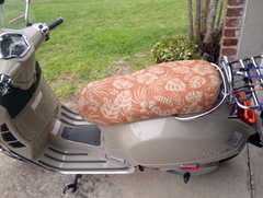Terracoral Hibiscus Scooter Seat Cover, Stay Cool Summer Solution for Honda · Kymco · Sym · Vespa ·  More