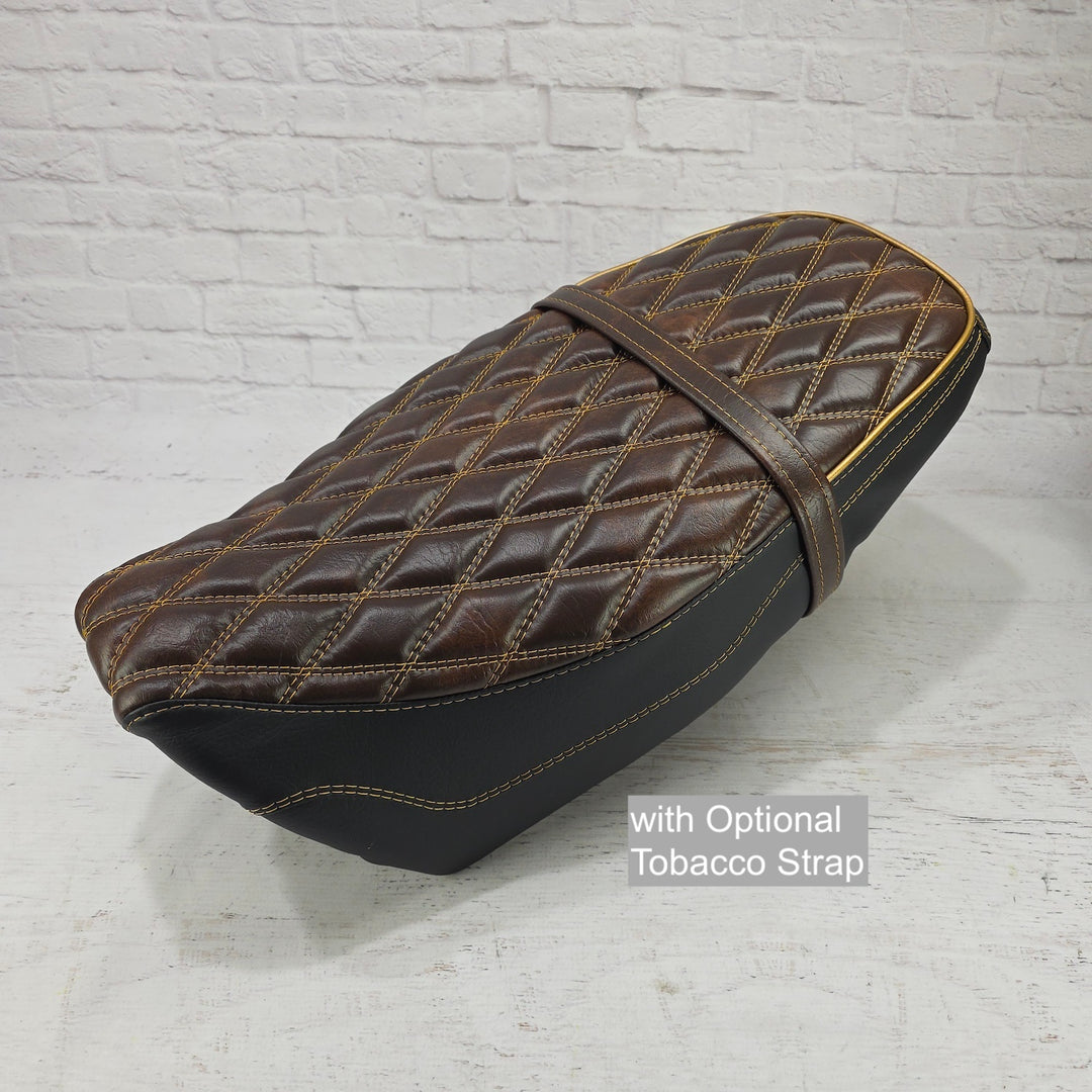 Honda Grom Seat Cover 2013 - 2026 Tobacco and Black Double Diamond