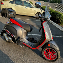 Vespa Sprint / Primavera Seat Cover Black and Red