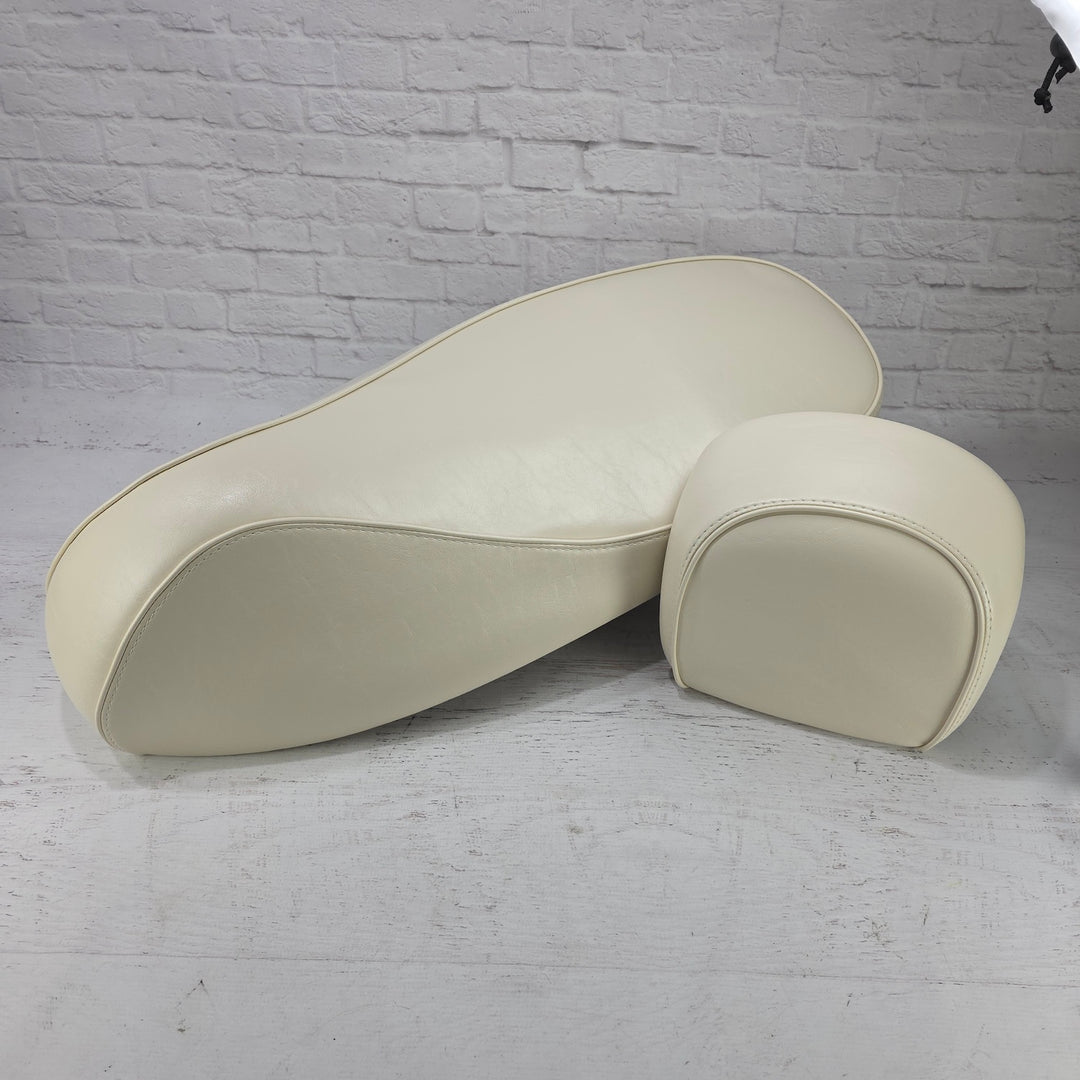 Vespa GTS 250 300 Seat Cover Vanilla Cream with Piping